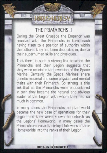 The Primarchs II